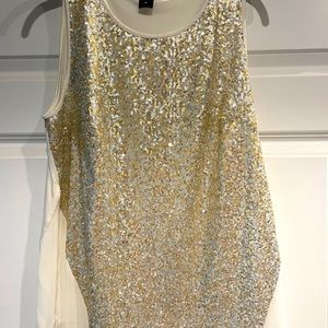 Sleeveless shirt sweater combo